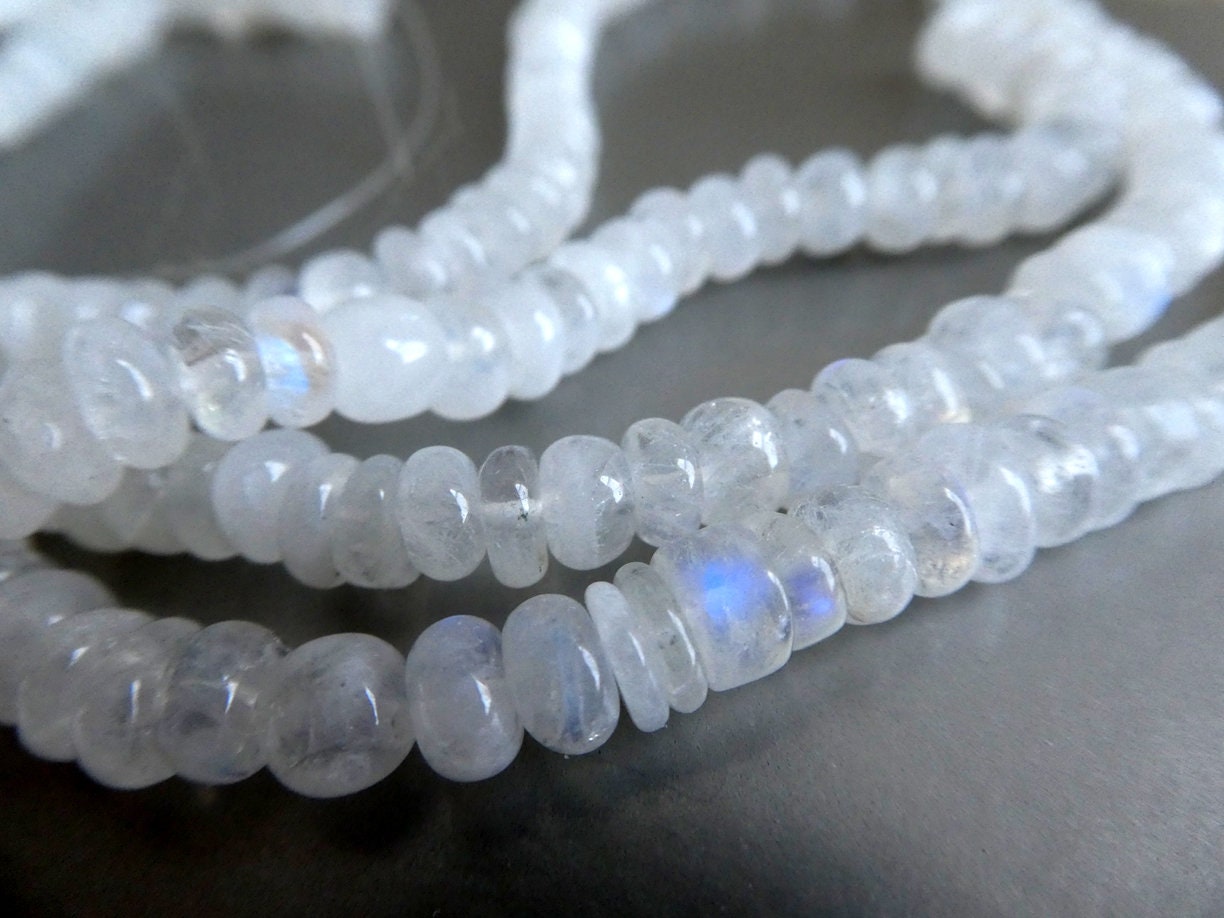 Rainbow Moonstone Rondelle 5-6mm Beads- 6in Strand -jewelry Making-gemstone Craft Beads Rainbow Moonstone Rondelle 5-6mm Beads- 6in Strand -jewelry Making-gemstone Craft Beads