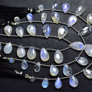 Rainbow Moonstone Rondelle Beads - 8 Inches - Rainbow Moonstone Smooth Pear Briolettes,Size is 7x9-12x17mm,Very Beautiful Briolettes #413 Rainbow Moonstone Rondelle Beads - 8 Inches - Rainbow Moonstone Smooth Pear Briolettes,Size is 7x9-12x17mm,Very Beautiful Briolettes #413