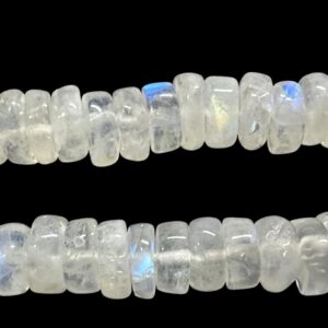 Rainbow Moonstone Rondelle Beads: Natural Gemstone, 8 Inch Strand (4-6mm) Uniform Size Rainbow Moonstone Rondelle Beads: Natural Gemstone, 8 Inch Strand (4-6mm) Uniform Size