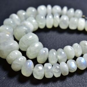 Big Rainbow Moonstone Rondelle Beads - 7 inches - Natural Beautiful Smooth Rainbow Moonstone Rondelle - Size is 10-13 mm #1132 Big Rainbow Moonstone Rondelle Beads - 7 inches - Natural Beautiful Smooth Rainbow Moonstone Rondelle - Size is 10-13 mm #1132