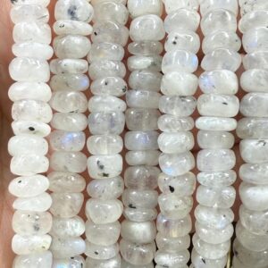 Rainbow Moonstone natural handcut Smooth Rustic  Rondelle Beads 8mm approx handcut Glowing Moonstone  Gemstone Beads