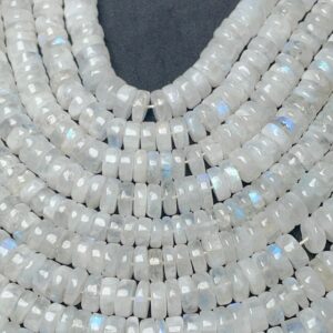 Natural Rainbow Moonstone Smooth Tyre Gemstone Beads, 6-7 mm Blue Flashy Rainbow, 13 Inch Moonstone Beads An Amazing Item For Jewelry Making Natural Rainbow Moonstone Smooth Tyre Gemstone Beads, 6-7 mm Blue Flashy Rainbow, 13 Inch Moonstone Beads An Amazing Item For Jewelry Making