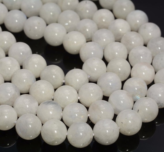 10mm Rainbow Moonstone Gemstone Round 9-10mm Loose Beads 7.5 Inch Half Strand Bulk Lot 1,2,6,12 And 50 (90191646-94)
