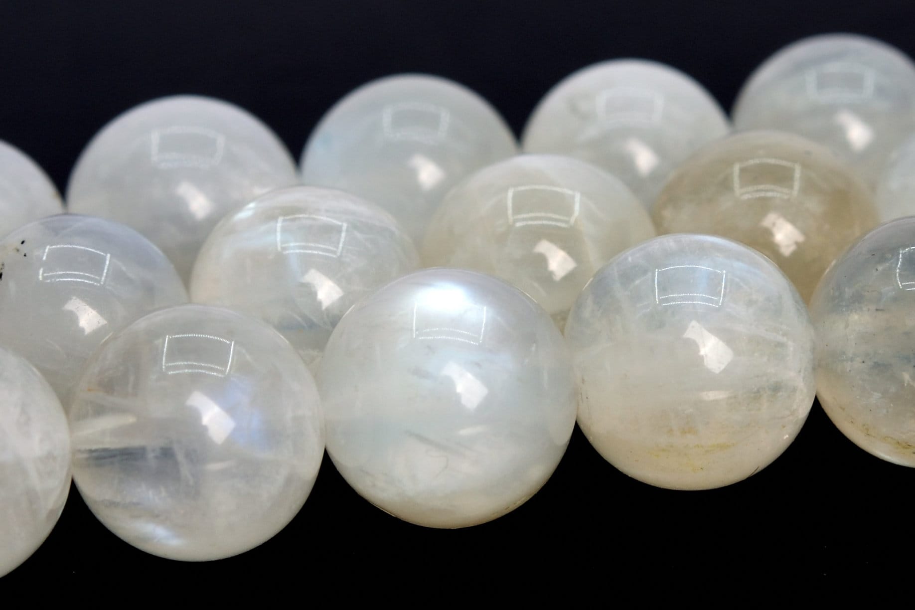 10mm Translucent Rainbow Moonstone Beads A Genuine Natural India Gemstone Full Strand Round Beads 15" Bulk Lot 1,3,5,10,50 (105975-1800)