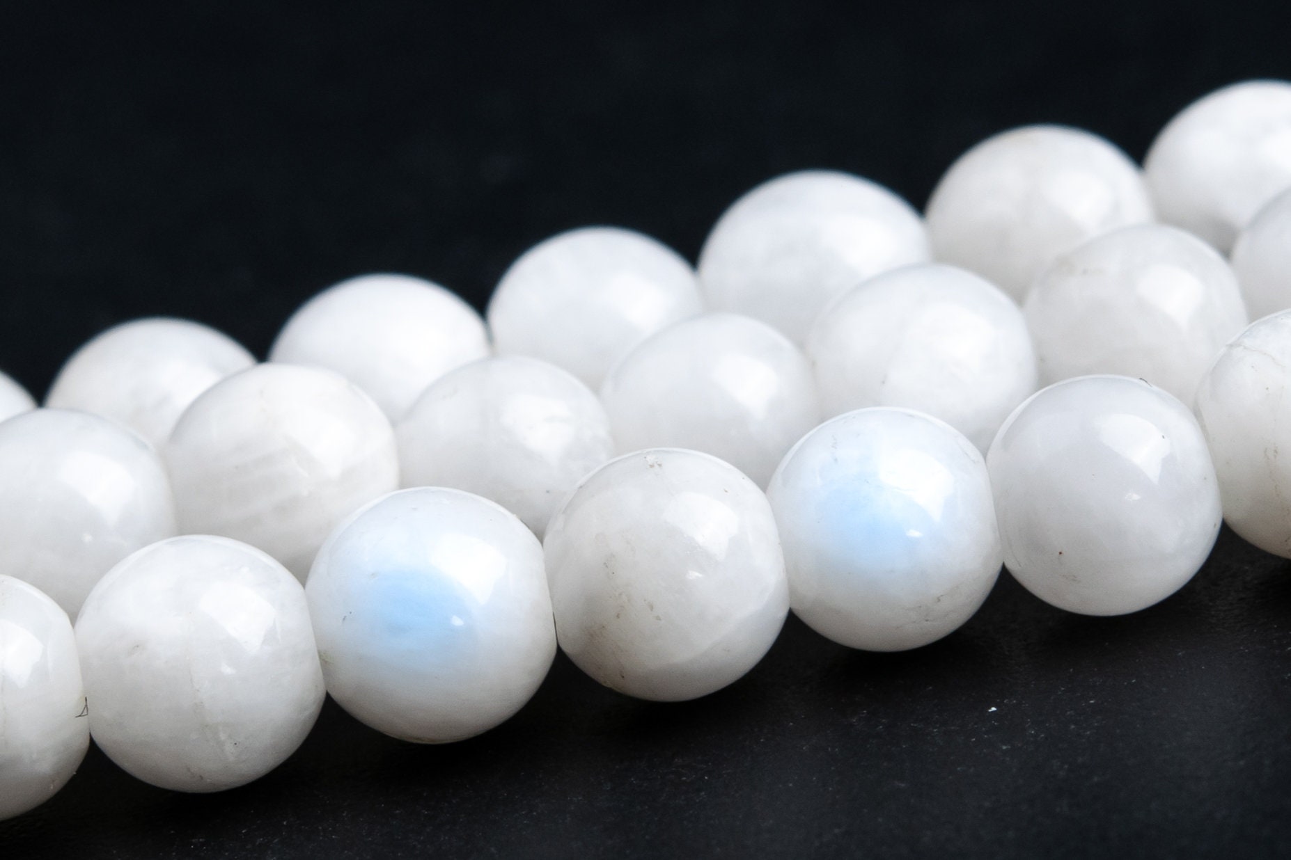 5-6mm Rainbow Moonstone Beads India Grade A Genuine Natural Gemstone Full Strand Round Loose Beads 21.5" Bulk Lot Options (117491-3870)
