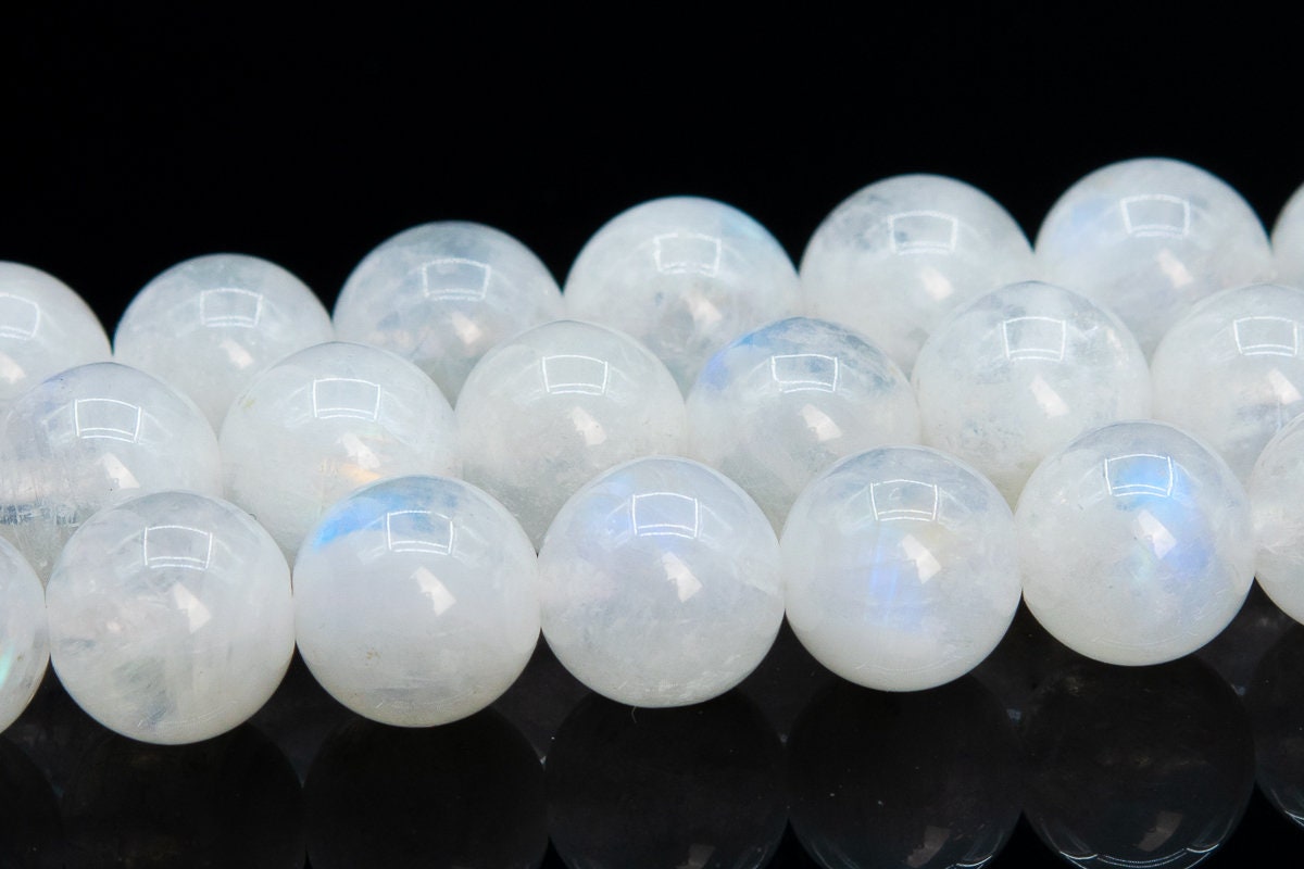 5mm Rainbow Moonstone Beads Indian Grade A+ Genuine Natural Gemstone Half Strand Round Loose Beads 7.5" Bulk Lot Options (109080h-2861)
