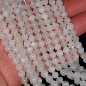 6mm Aura Rainbow Moonstone Gemstone Grade A White Round 6mm Loose Beads 16 inch Full Strand (90147829-142) 6mm Aura Rainbow Moonstone Gemstone Grade A White Round 6mm Loose Beads 16 inch Full Strand (90147829-142)