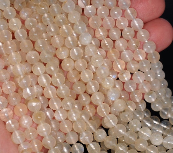 6mm Rainbow Moonstone Gemstone, Milky, Round 6mm Loose Beads 16 Inch Full Strand Lot 1,2,6,12 And 50 (90191675-181) 6mm Rainbow Moonstone Gemstone, Milky, Round 6mm Loose Beads 16 Inch Full Strand Lot 1,2,6,12 And 50 (90191675-181)