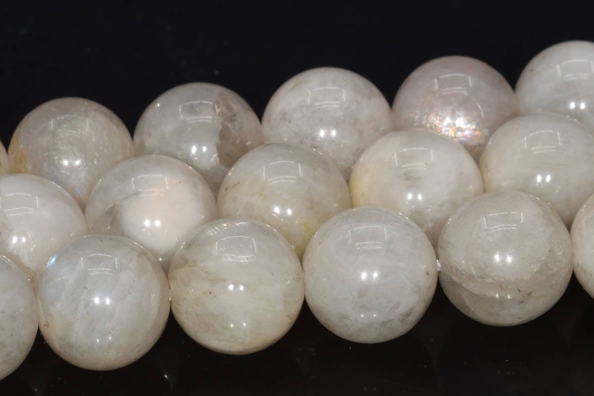 9-10mm Rainbow Moonstone Beads Grade C Genuine Natural Gemstone Full Strand Round Loose Beads 15.5" (104212-1147)