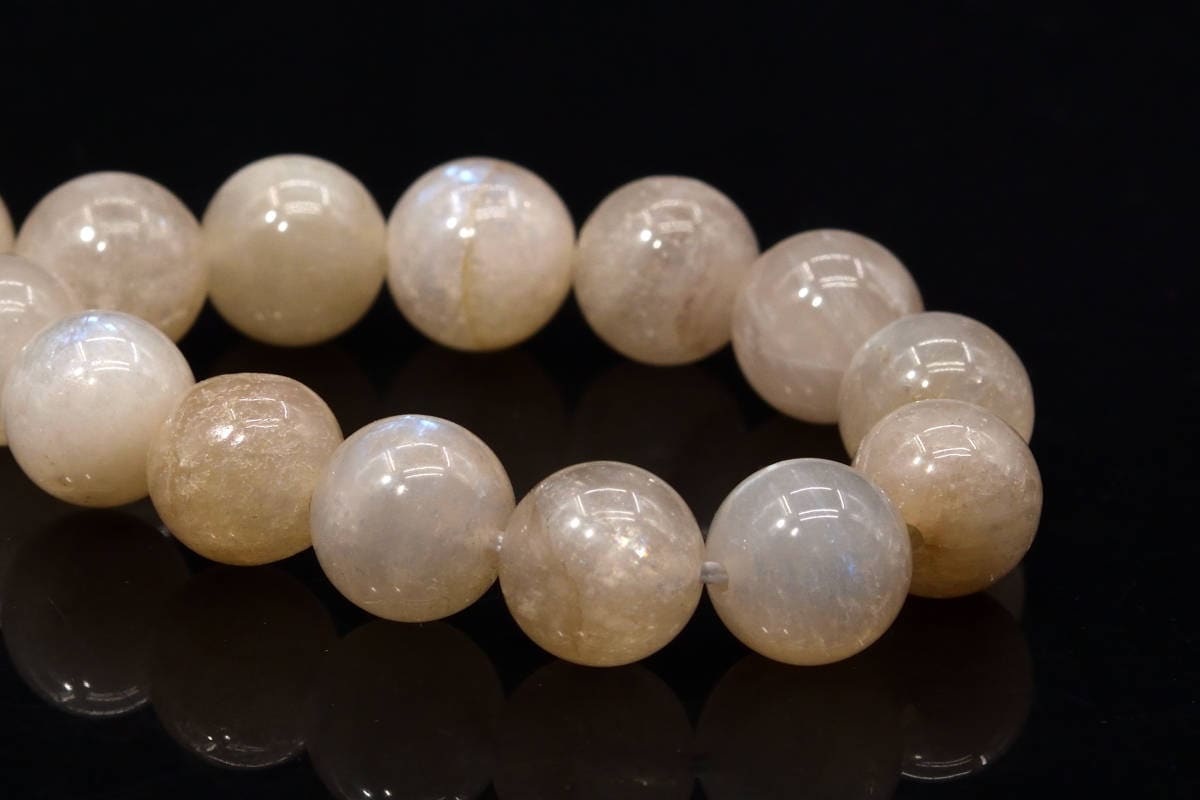9-10mm Milky Rainbow Moonstone Beads B Genuine Natural Gemstone Half Strand Round Loose Beads 7.5" Bulk Lot 1,3,5,10,50 (104182h-1133)