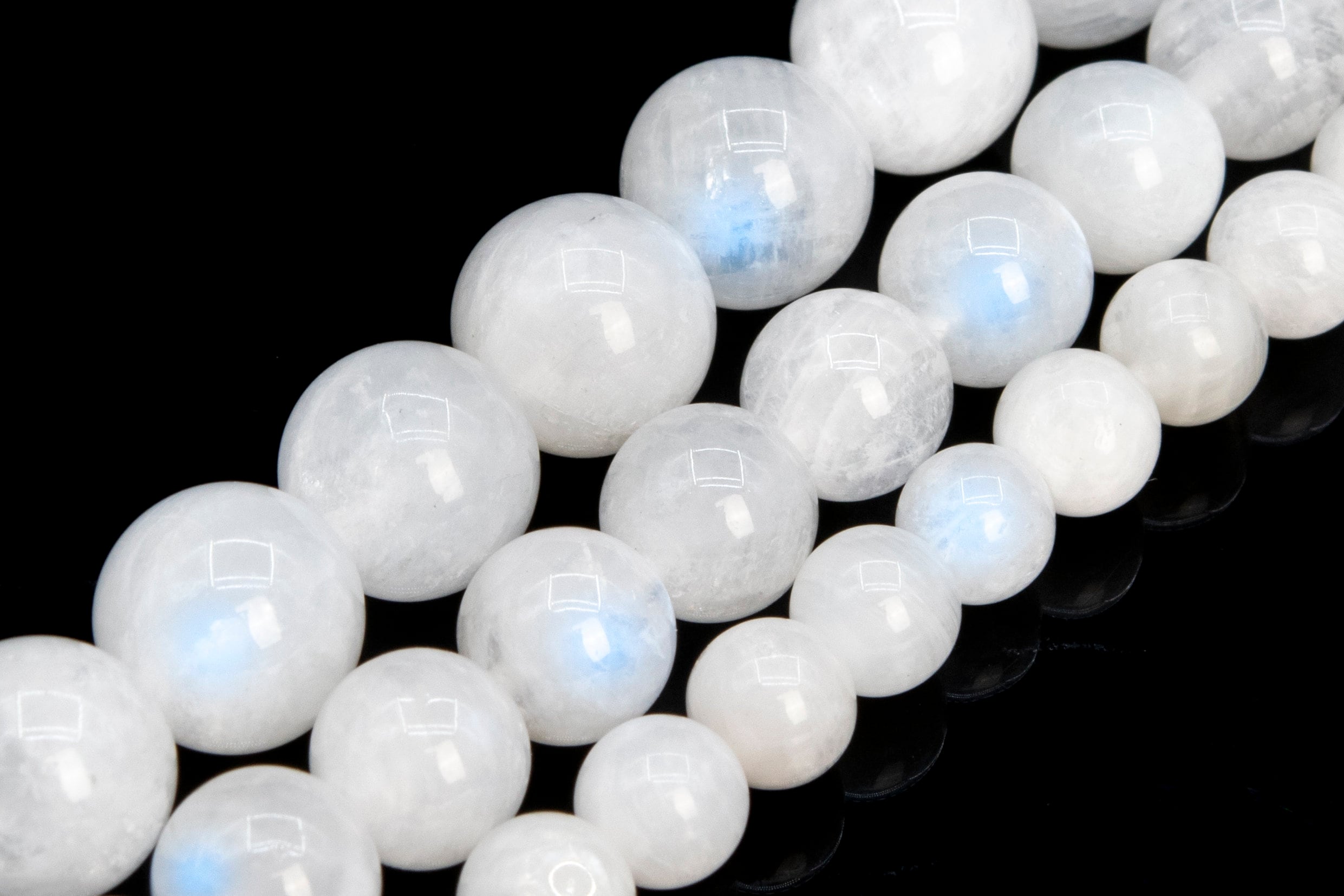 Rainbow Moonstone Beads Genuine Natural Grade A+ Gemstone Round Loose Beads 5mm 8mm 10mm  Bulk Lot Option