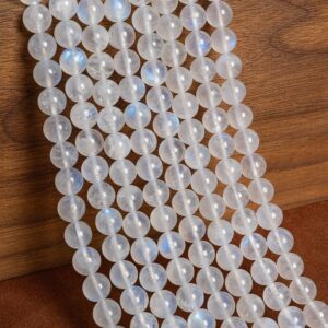India Rainbow Moonstone Beads Genuine Natural Round Gemstone Beads India Rainbow Moonstone Beads Genuine Natural Round Gemstone Beads