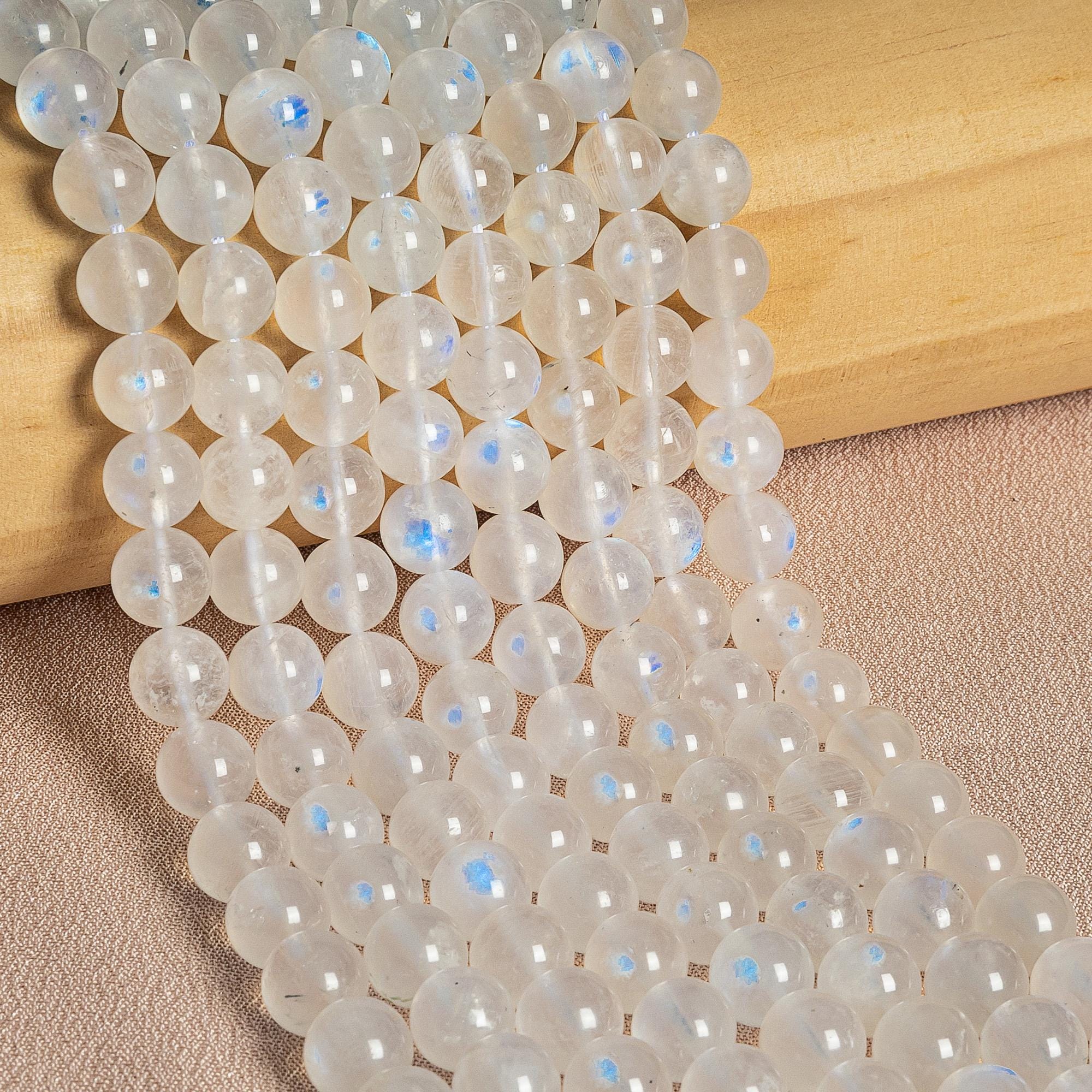 Indian Rainbow Moonstone Beads Genuine Natural Round Gemstone Beads For Jewelry Making Indian Rainbow Moonstone Beads Genuine Natural Round Gemstone Beads For Jewelry Making