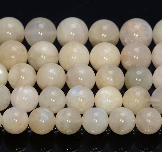Sale !!! Genuine Rainbow Moonstone Milky White Gemstone 10mm 11mm 12mm 13mm 14mm 15mm 16mm Round Loose Beads Full Strand (a220)