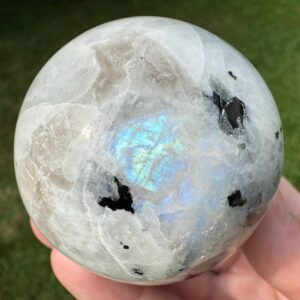 2.3 In Rainbow Moonstone Sphere: Blue Flash Crystal Decor Gift #4