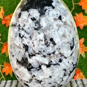 250MM Flashy Rainbow  Moonstone Eggs Hand Carving Healing Powered Meditation Power Egg
