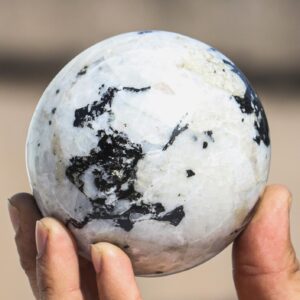 80MM Rainbow Moonstone Sphere: Reiki Charged Crystal Decor 80MM Rainbow Moonstone Sphere: Reiki Charged Crystal Decor