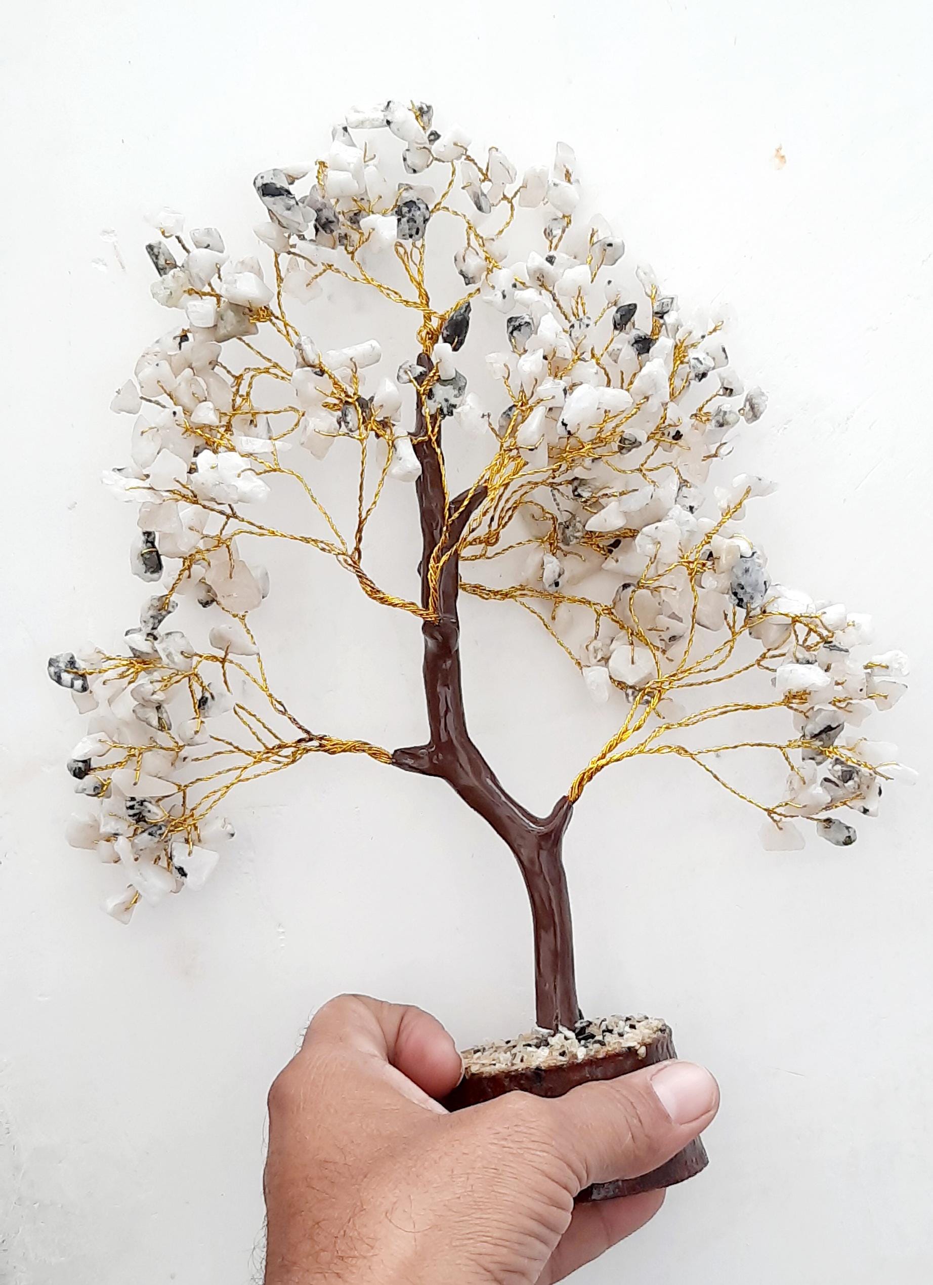 Rainbow Moonstone Crystal Bonsai Tree: Reiki Healing,homedecor,heart Chakra Meditation,spiritual Growth,decorative,positive Energy,goodluck