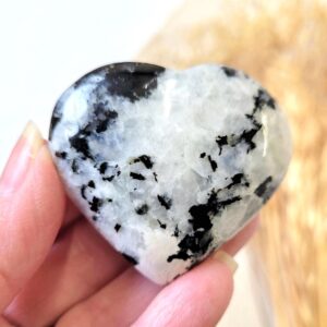 Rainbow Moonstone Crystal Heart • Ethically Sourced