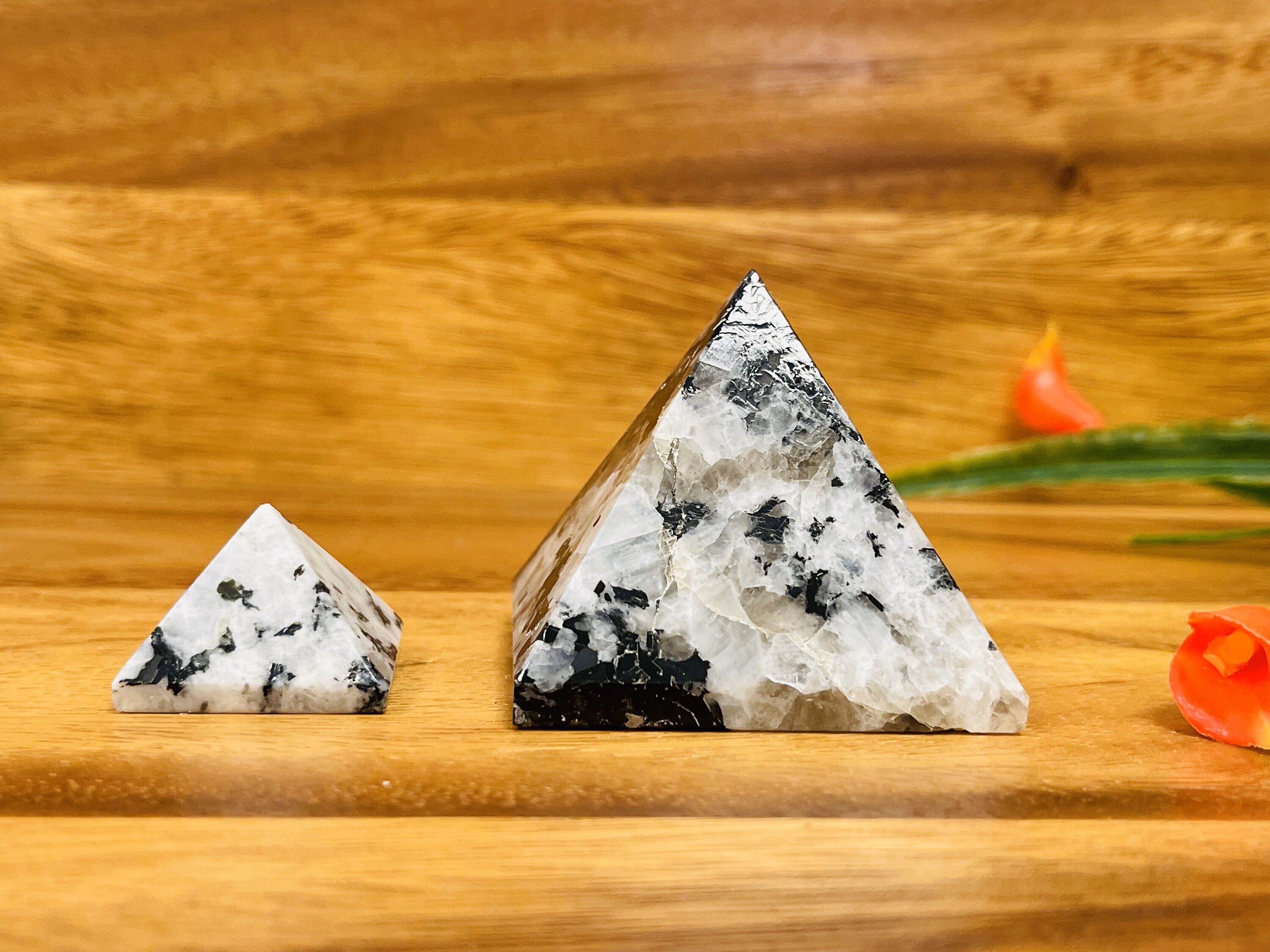 Rainbow Moonstone Crystal Pyramid, Healing Crystal, 1 And 2 Inches