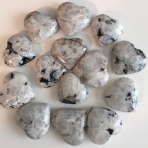 Rainbow Moonstone Gemstone Heart,healing Crystals And Stones, Stone Of New Beginnings