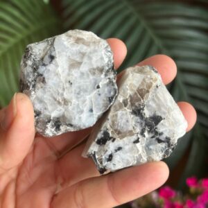 Half Polished Rainbow Moonstone Slab: June Birthstone