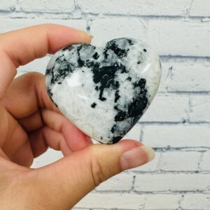 Rainbow Moonstone Heart Palm Stone, Chakra Healing Gemstone, 1 - 1.5 & 2 - 2.5 Inch in Size