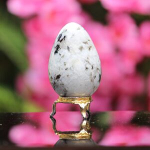 Mini 60MM Rainbow Moonstone Egg: Healing Crystal, Meditation Stone