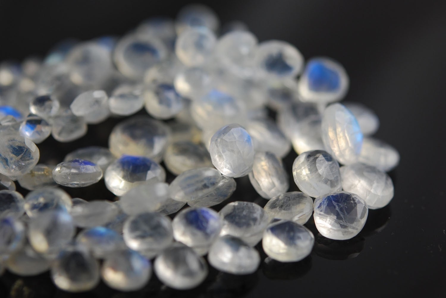 Rainbow Moonstone Mini Hearts