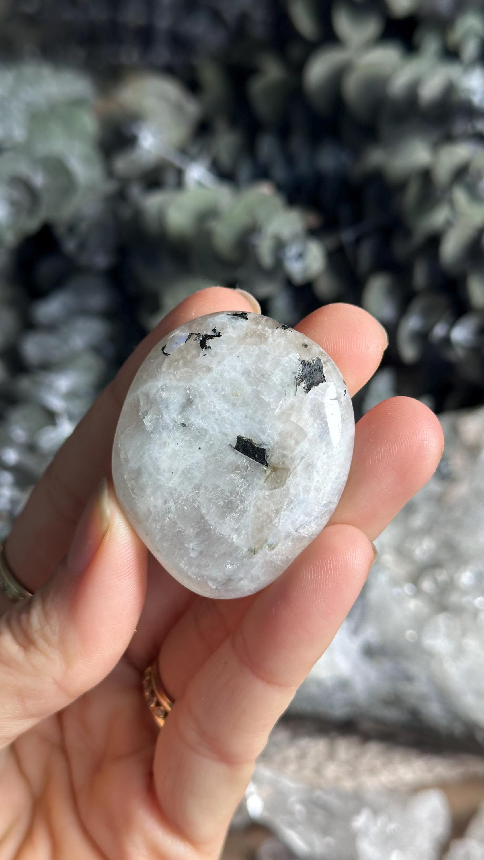 Rainbow Moonstone Palm Stone Rainbow Moonstone Palm Stone