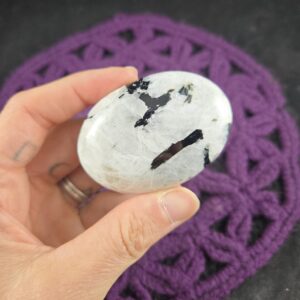 Rainbow Moonstone Palmstone Gallet Crystal Polished Stones Crystals Palm Moon Stone Rare
