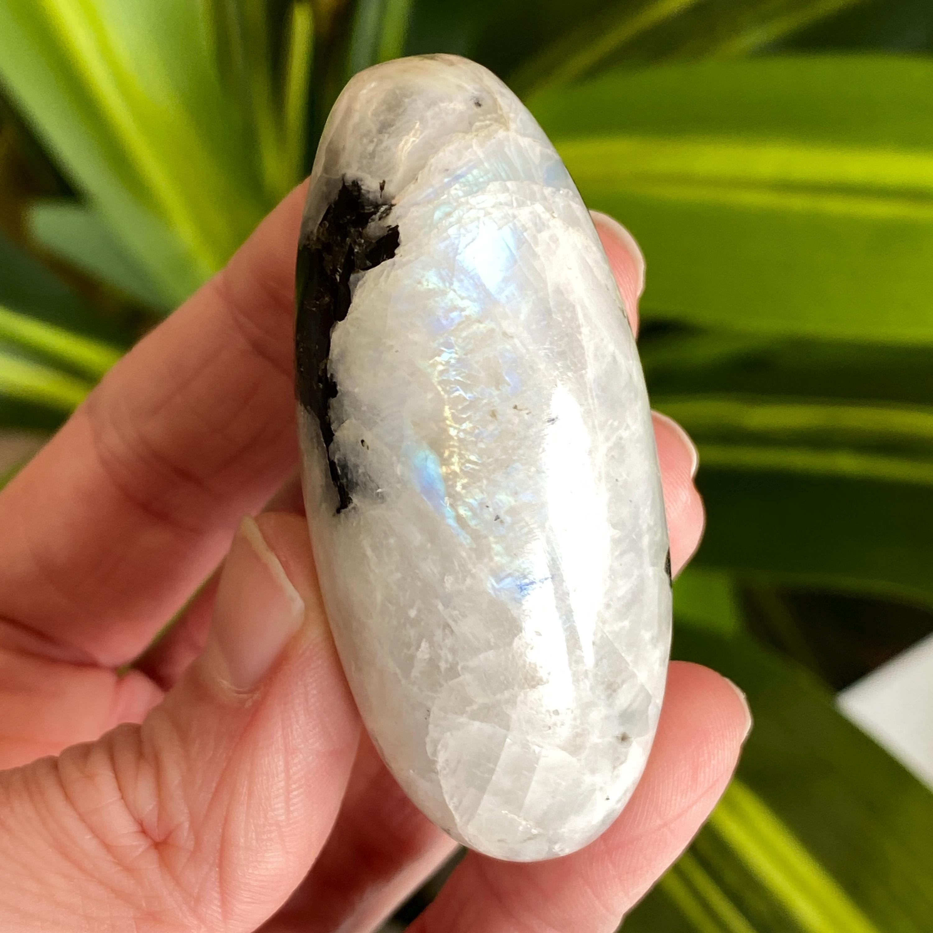 Moonstone Palmstone, Shiva, Rainbow Moonstone, Exact Shown