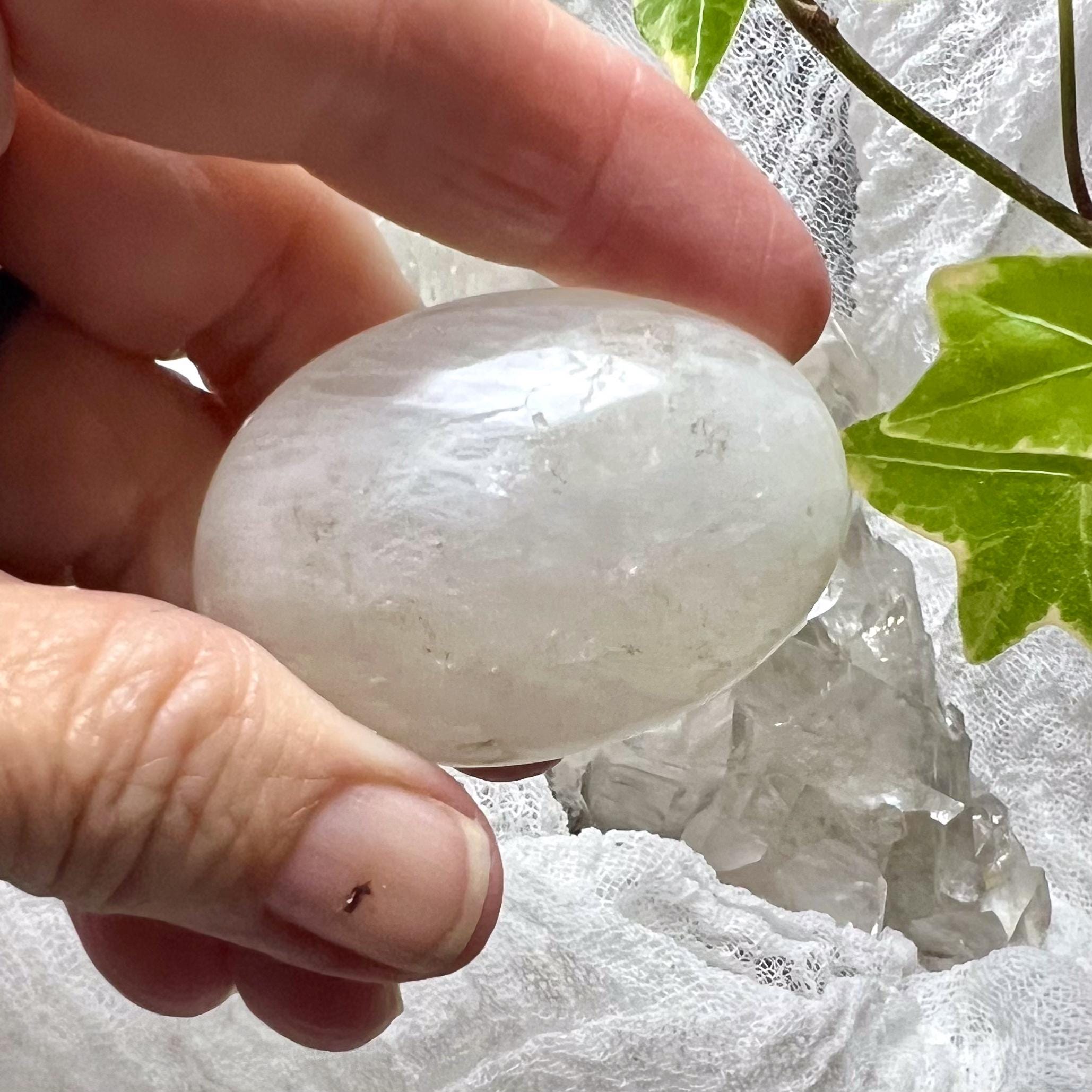 Rainbow Moonstone Small Palm Stone - The Stone For Inner Peace And Harmony