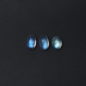 Rainbow Moonstone Smooth Oval Loose Gemstone, 8x10 Mm To 7.5x12 Mm, Rainbow Moonstone Jewelry Handmade Gift For Women, Set Of 3 Pieces