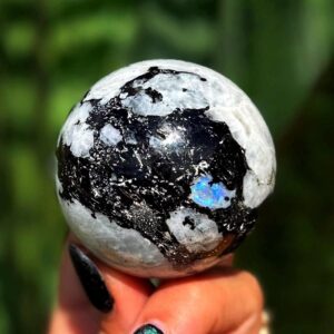Rainbow Moonstone sphere w/ stand - total chakra activation & higher consciousness - moonstone crystal - healing crystal