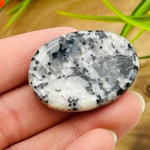 Rainbow Moonstone Worry Massage Stone, Healing Crystal Pocket Stone