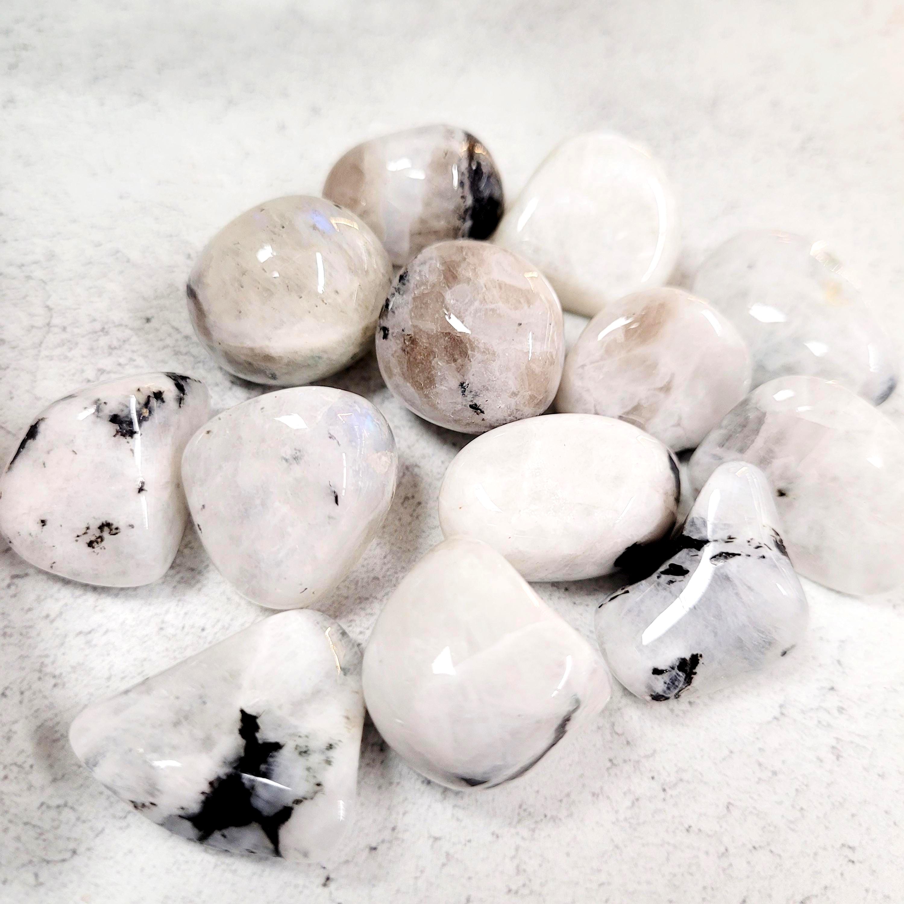 Rainbow Moonstone Crystal Tumble Stone • Ethically Sourced Rainbow Moonstone Crystal Tumble Stone • Ethically Sourced
