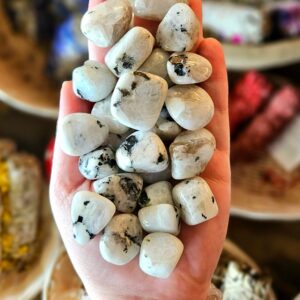 Rainbow Moonstone Tumbled Stone, One, Large, Artisan, Crystal Healing, Gemstones