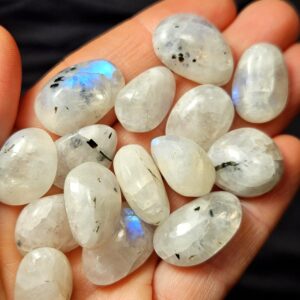 Rainbow Moonstone Tumble - Polished Rainbow Moonstone Crystal - Rainbow Moonstone Crystal - White Moonstone From India Rainbow Moonstone Tumble - Polished Rainbow Moonstone Crystal - Rainbow Moonstone Crystal - White Moonstone From India