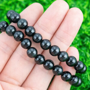 Bracelet Black Obsidian Natural Rainbow Obsidian Bracelets 8mm Stackable Round Natural Gemstone Crystal Bracelets - Handmade Bracelet Bracelet Black Obsidian Natural Rainbow Obsidian Bracelets 8mm Stackable Round Natural Gemstone Crystal Bracelets - Handmade Bracelet