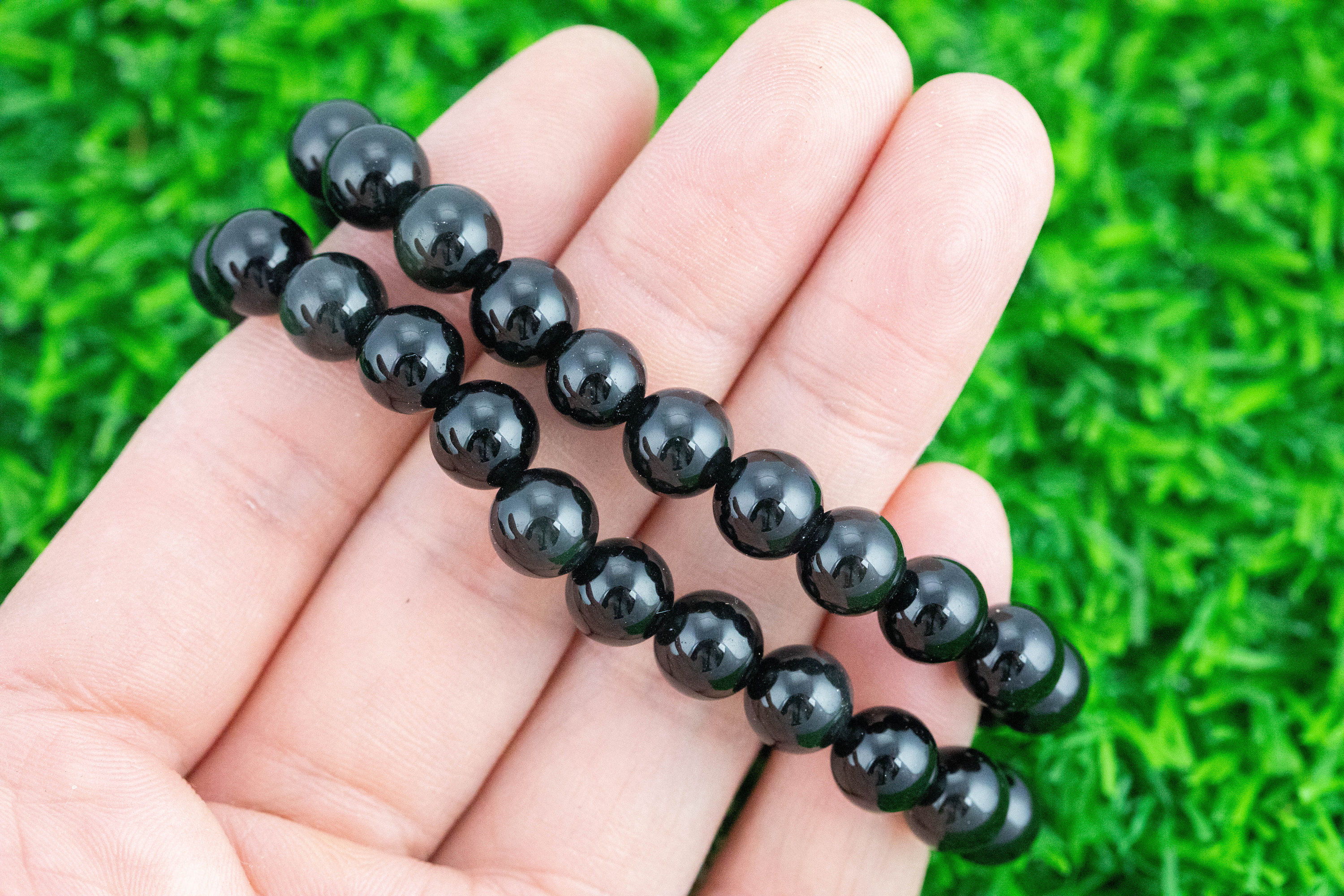 Bracelet Black Obsidian Natural Rainbow Obsidian Bracelets 8mm Stackable Round Natural Gemstone Crystal Bracelets - Handmade Bracelet Bracelet Black Obsidian Natural Rainbow Obsidian Bracelets 8mm Stackable Round Natural Gemstone Crystal Bracelets - Handmade Bracelet