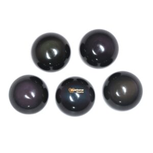 16mm Rainbow Obsidian Gemstone Round Flatback Cab Cabochon Stone Beads Stone Cab DIY Jewelry Making Stone