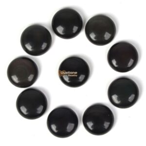 18mm Rainbow obsidian gemstone round cab cabochon