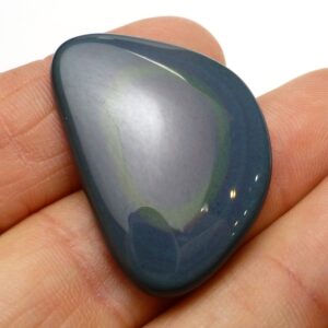 25.710 Carats Black Rainbow Obsidian Cabochon Handmade One of a Kind Mexican Purple Blue Perfect Masculine Jewelry Fantasy Irridescent