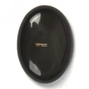 2pcs of 25mm AAA Natural rainbow Obsidian oval flatback cab cabochon