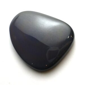 33.485 Carats Black Rainbow Obsidian Cabochon Handmade One of a Kind Mexican Purple Blue Perfect Masculine Jewelry Fantasy Irridescent