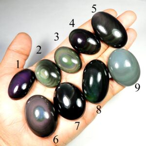 Awesome~ Natural Rainbow Obsidian. Rainbow Eye Obsidian Gemstone. Rainbow Obsidian Oval Shape Wholesale Lot Cabochon Loose For Jewelry