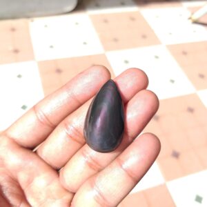Rainbow Obsidian Eye Stone Cabochon : Healing Crystal Gemstone For Jewelry (39x22x11mm) 50 Carat