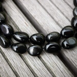 Rainbow Obsidian Pebble Beads Mm (etb00746) Unique Jewelry/vintage Jewelry/gemstone Necklace