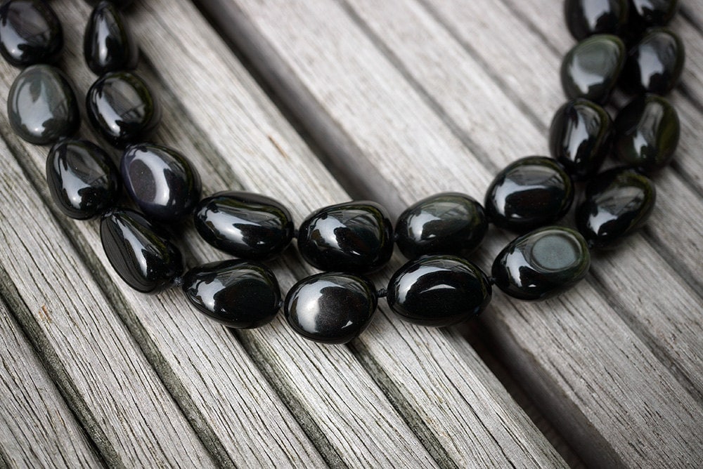 Rainbow Obsidian Pebble Beads Mm (etb00746) Unique Jewelry/vintage Jewelry/gemstone Necklace